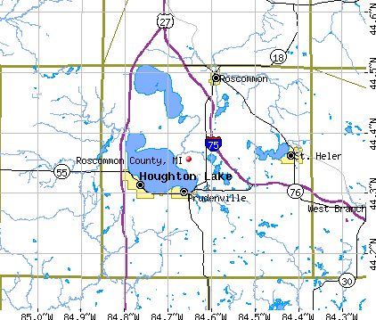 Roscommon County, MI map