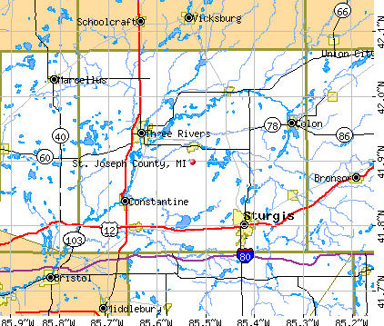 St. Joseph County, MI map
