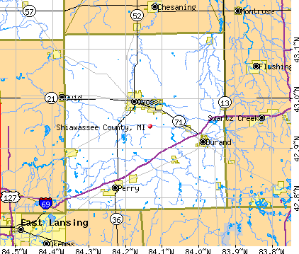 Shiawassee County, MI map
