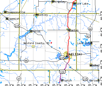 Wexford County, MI map