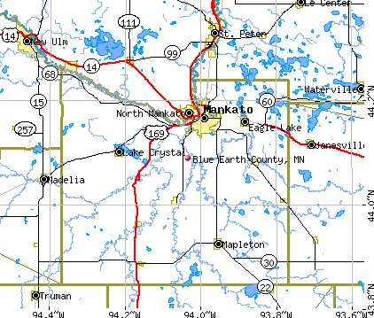 Blue Earth County, MN map