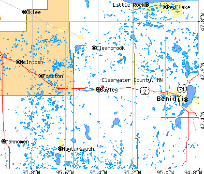 Clearwater County, MN map