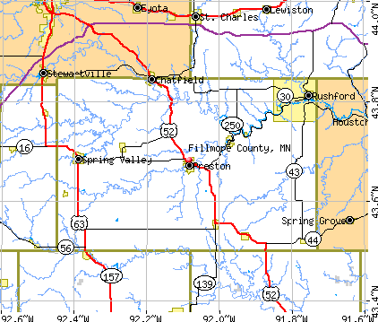 Fillmore County, MN map