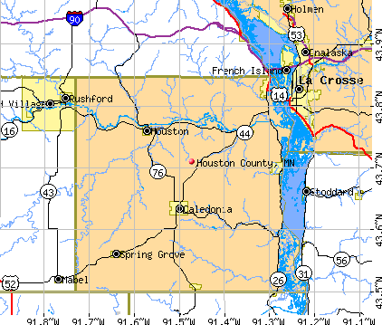 Houston County, MN map
