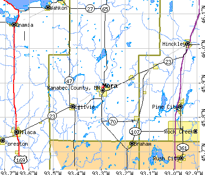 Kanabec County, MN map