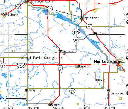 Lac qui Parle County, MN map