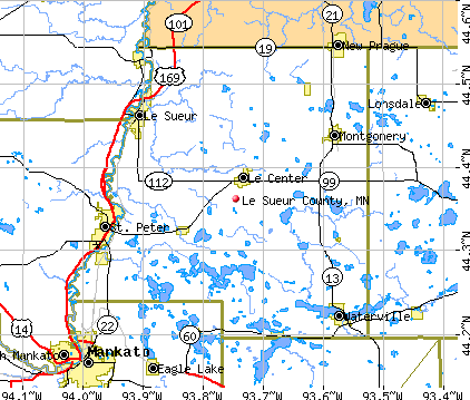 Le Sueur County, MN map