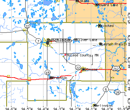McLeod County, MN map