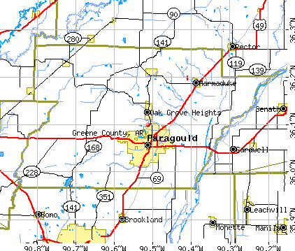 Greene County, AR map