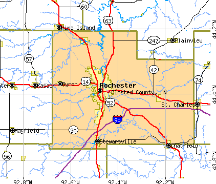 Olmsted County, MN map