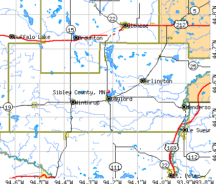 Sibley County, MN map