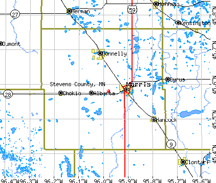 Stevens County, MN map