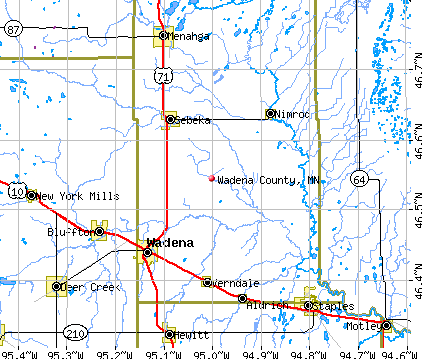 Wadena County, MN map
