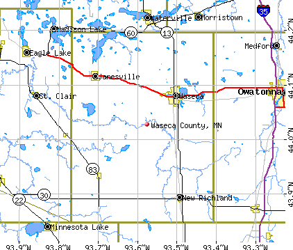 Waseca County, MN map