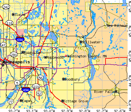 Washington County, MN map