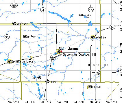 Watonwan County, MN map