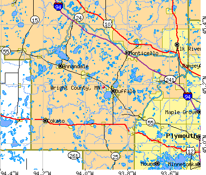 Wright County, MN map