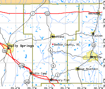 Benton County, MS map