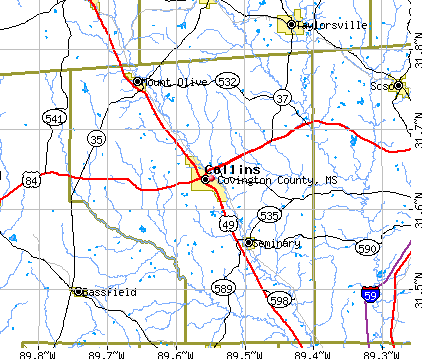 Covington County, MS map