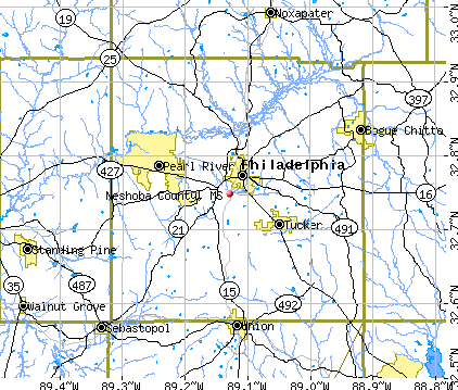 Neshoba County, MS map