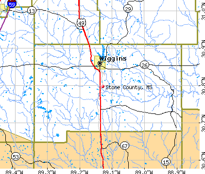 Stone County, MS map