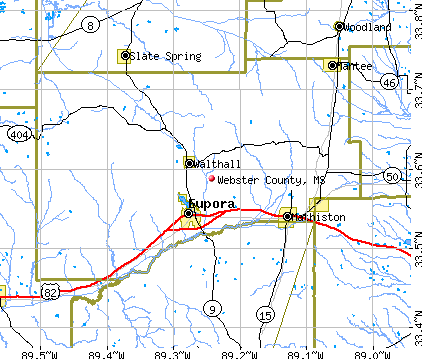 Webster County, MS map