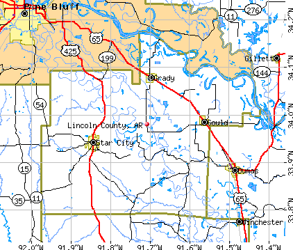 Lincoln County, AR map