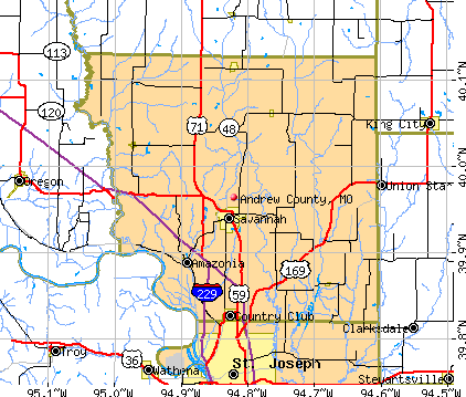 Andrew County, MO map