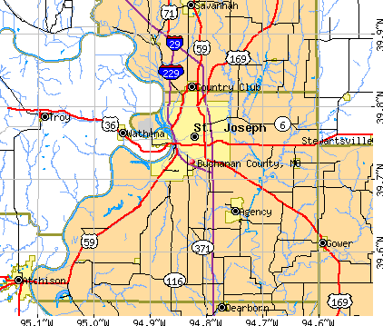 Buchanan County, MO map
