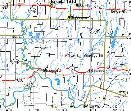 Chariton County, MO map
