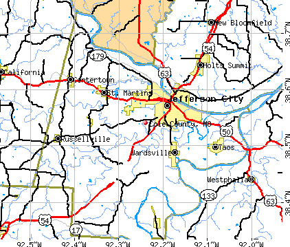 Cole County, MO map