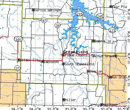 Dade County, MO map