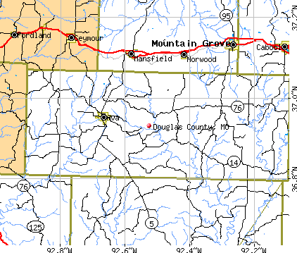 Douglas County, MO map