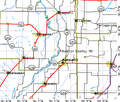Dunklin County, MO map