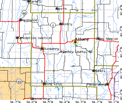 Gentry County, MO map