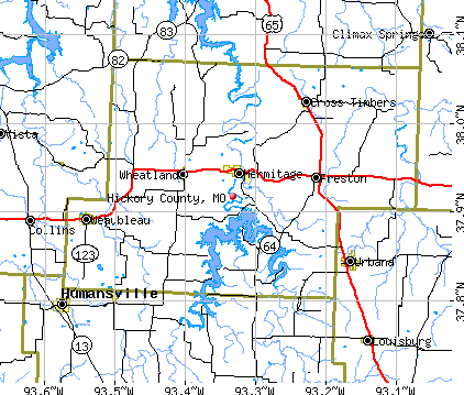Hickory County, MO map