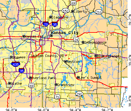 Jackson County, MO map