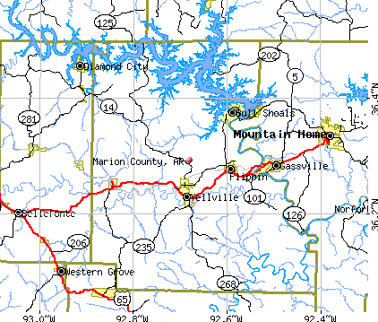 Marion County, AR map