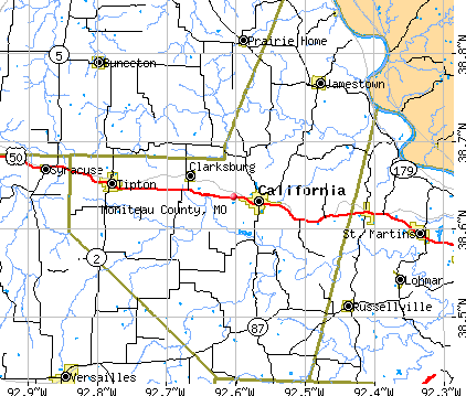 Moniteau County, MO map