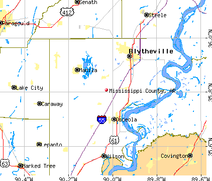 Mississippi County, AR map