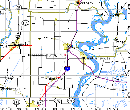 Pemiscot County, MO map