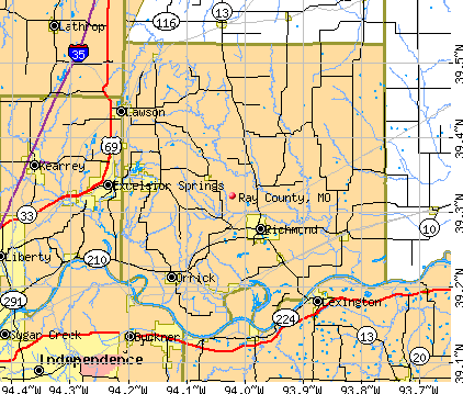 Ray County, MO map