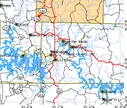 Taney County, MO map