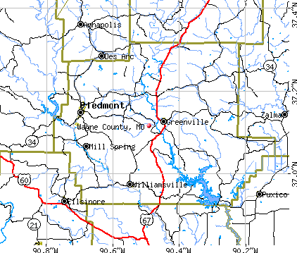 Wayne County, MO map
