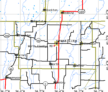 Worth County, MO map