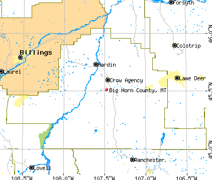 Big Horn County, MT map