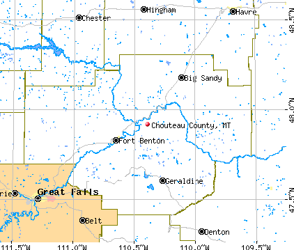 Chouteau County, MT map