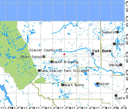 Glacier County, MT map