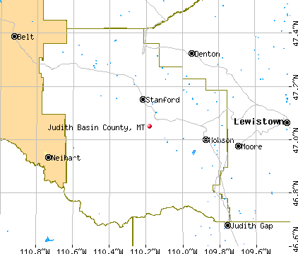 Judith Basin County, MT map