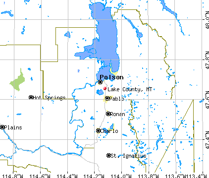 Lake County, MT map
